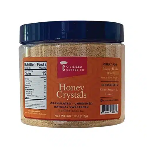 Civilized Coffee Granulated Honey Crystals Natural Sweetener, Non GMO and Gluten Free (oz)