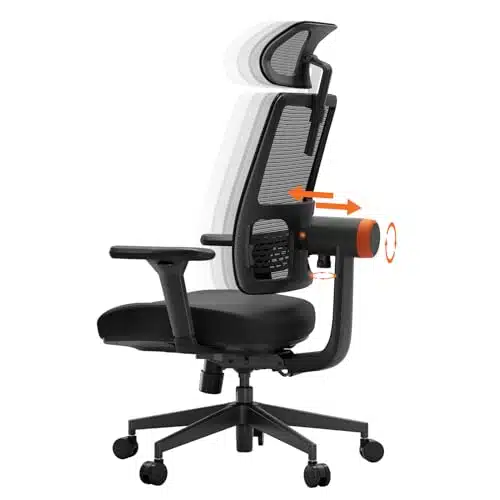 Newtral Ergonomic Home Office Chair, High Back Desk Chair with Unique Adaptive Lumbar Support, Adjustable Headrest, Seat Depth Adjustment, Â° Â° Tilt Function, D Armrest Recliner Chair for Office