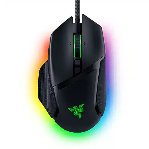 Razer Basilisk VCustomizable Ergonomic Gaming Mouse Fastest Gaming Mouse Switch   Chroma RGB Lighting   K DPI Optical Sensor  Classic Black