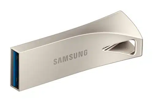 SAMSUNG BAR Plus B Flash Drive, GB, Bs, Rugged Metal Casing, Storage Expansion for Photos, Videos, Music, Files,Â MUF BEAM, Champagne Silver