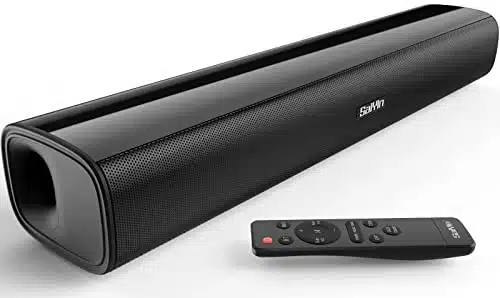 Saiyin Sound Bars for TV, atts Small Soundbar for TV,Surround Sound System TV Sound Bar Speakers with BluetoothOpticalAUX Connection for PCGamingProjectors,inch