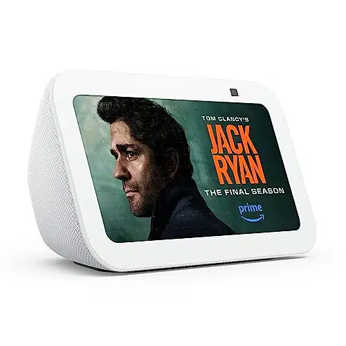 All new Echo Show (rd Gen, release)  Smart display with x the bass and clearer sound  Glacier White