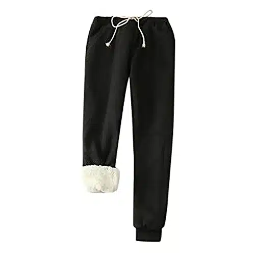 Black Deals Friday Cyber of Monday Deals omens Thick Sweatpants Fleece Pants Women Amazon Outlet Today Fleece Joggers Women Black Deals Friday Amazon Shopping Online