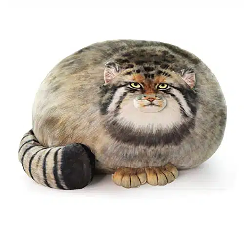 Cat Plush Body Pillow, Pallas Cat Plush Pillow, Cute Steppe Cat Stuffed Animals Soft Plushies, Kitten Plush Throw Pillow Doll Big Plush Toys Gift for Girls Boys Girlfriend