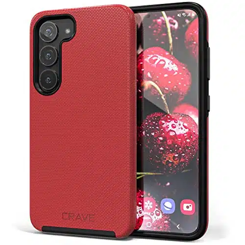 Crave Dual Guard for Samsung Galaxy SCase, Shockproof Protection Dual Layer Case for Samsung Galaxy S  Red