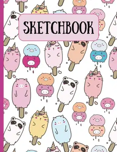 Cute Kids Animal Sketchbook, Perfect for Drawing, Writing and Creativity, pages, xin.