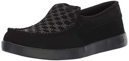 DC Men's Villain Casual Slip On Skate Shoe Slipper, Black, D M US