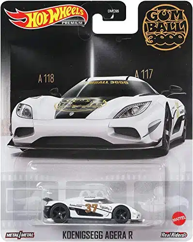 DieCast Hotwheels Koenigsegg Agera R (White) Scale Real Riders