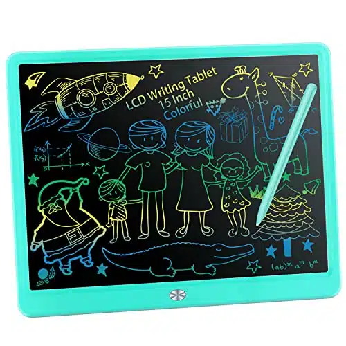 FVEREY LCD Writing Tablet, Inch Colorful Kids Doodle Board Drawing Tablets, Etch a Sketch Board Drawing Pads, Educational Toy Christmas Birthday Gifts for Years Old Boy Girls