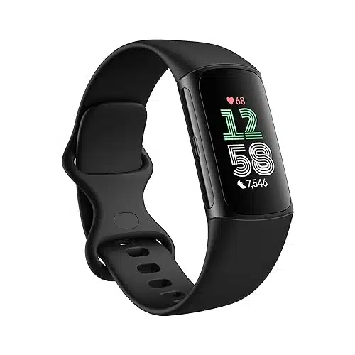 Fitbit Charge Fitness Tracker with Google apps, Heart Rate on Exercise Equipment, onths Premium Membership Included, GPS, Health Tools and More, ObsidianBlack, One Size (S & L Bands Included)