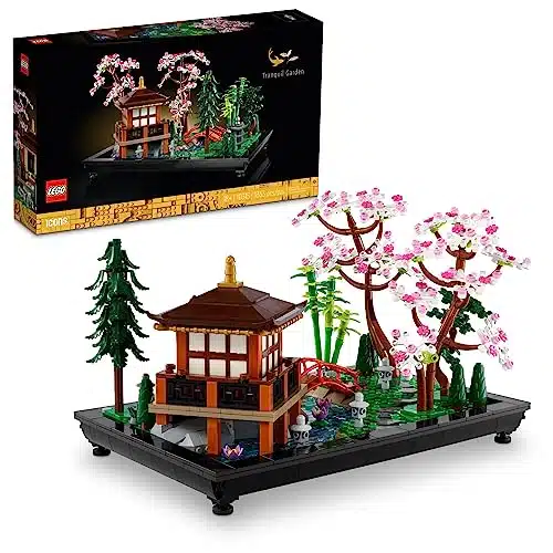 LEGO Icons Tranquil Garden Creative Building Set, A Gift Idea for Adult Fans of Japanese Zen Gardens and Meditation, Build and Display This Home Decor Set for The Home or Office