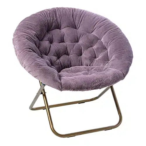 Milliard Cozy ChairFaux Fur Saucer Chair for BedroomX Large (Purple)