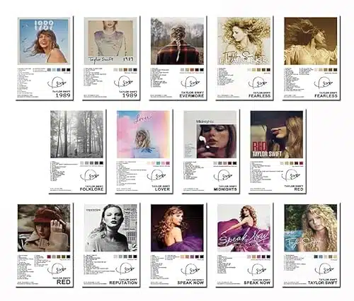 NATJUN Taylor Swift Poster , Lover, Speak Now, Midnights, Canvas Poster  Unframed, xInch   Count Reputation Poster Folklore Poster