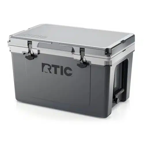 RTIC Ultra Light Quart Hard Cooler Insulated Portable Ice Chest Box for Beach, Drink, Beverage, Camping, Picnic, Fishing, Boat, Barbecue, % Lighter Than Rotomolded Coolers, Dark Grey & Cool