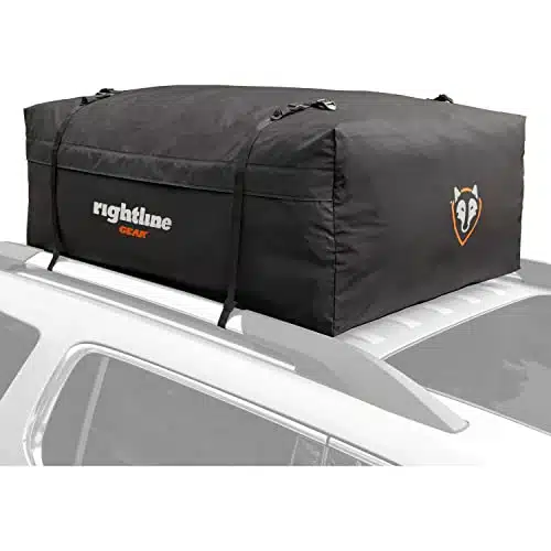 Rightline Gear Range eatherproof Rooftop Cargo Carrier for Top of Vehicle, Attaches With or Without Roof Rack, Cubic Feet, Black