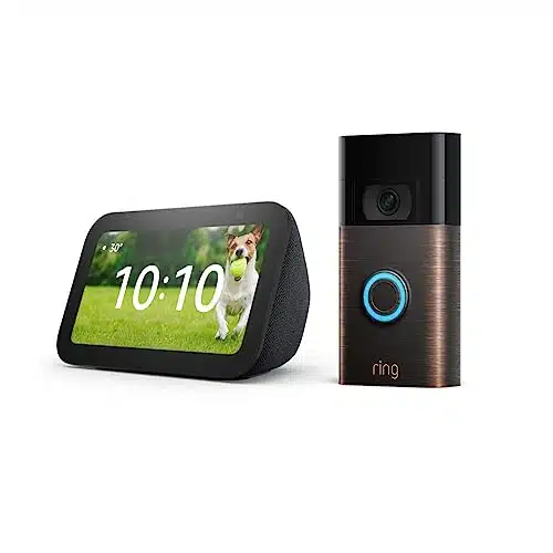 Ring Video Doorbell (Venetian Bronze) bundle with Echo Show (rd Gen)