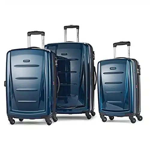 Samsonite Winfield Hardside Luggage with Spinner Wheels, Piece Set (), Deep Blue