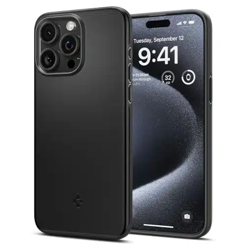 Spigen Thin Fit Designed for iPhone Pro Case (), [Military Grade Protection]   Black