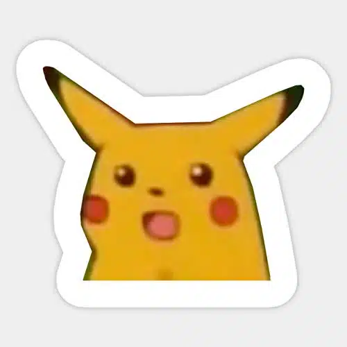 Surprised Pikachu Meme   Sticker Graphic   Decal Sticker Sticker