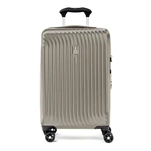 Travelpro Maxlite Air Hardside Expandable Luggage, Spinner Wheels, Lightweight Hard Shell Polycarbonate, Champagne, Carry On Inch