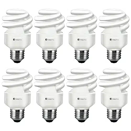 Xtricity Compact Fluorescent Light Bulb TSpiral CFL, k Soft White,  (att Equivalent), Lumens, Eedium Base, V, UL Listed (Pack of )