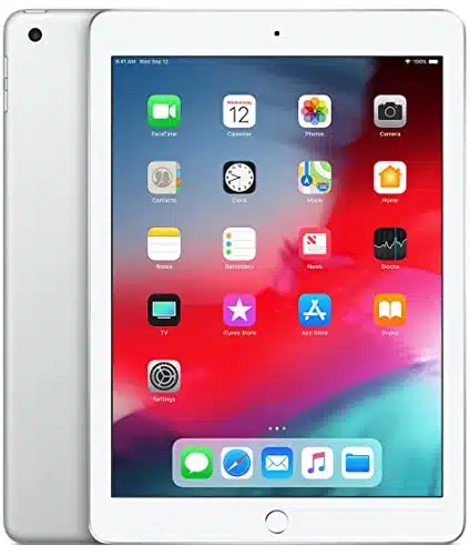 Apple iPad in th Generation WiFi + Cellular (GB, Silver) (Renewed)