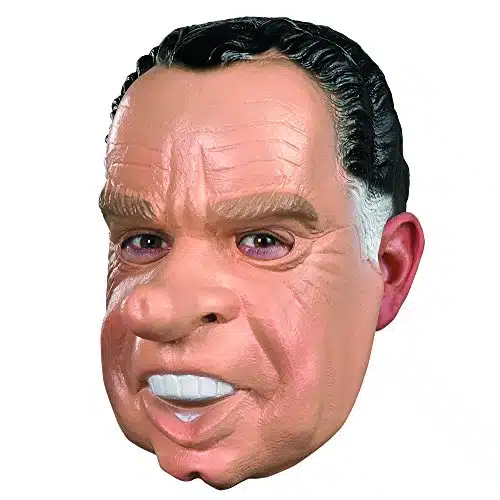 Disguise mens Disguise Nixon Vinyl costume masks, TanBlackWhite, One Size US