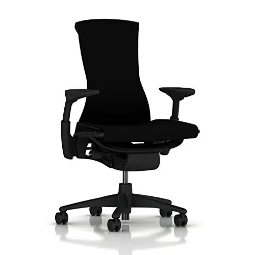 Herman Miller Embody Ergonomic Office Chair  Fully Adjustable Arms and Carpet Casters  Black Rhythm