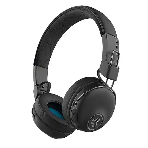 JLab Studio Bluetooth Wireless On Ear Headphones, + Hour Bluetooth Playtime, EQSound, Ultra Plush Faux Leather & Cloud Foam Cushions, Track and Volume Controls, Black