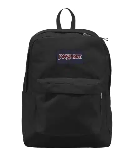 JanSport SuperBreak One Backpacks, Black   Durable, Lightweight Bookbag with ain Compartment, Front Utility Pocket with Built in Organizer   Premium Backpack