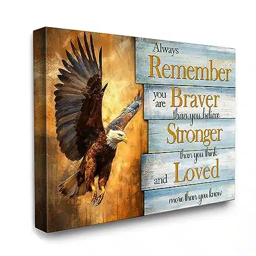 Luslya Motivational Bald Eagle Canvas Wall Art Flying Eagle Decor Painting Bald Eagle Gifts Inspirational Quotes Framed Posters Home for Living Room Bedroom Bathroom Decoration xinch