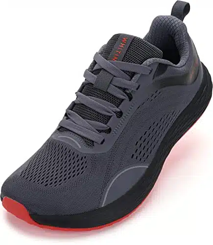 Mens Zero Drop Wide Toe Box Road Running Shoes Tennis Athletic Gym Sports Walking Hiking Workout Cross Training Lightweight Width Grey