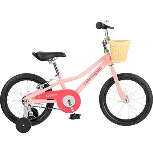 Retrospec Koda Plus Kids Bike for Boys & Girls Ages Years   Children's Bicycle, Adjustable Seat & Handlebars, Removable Training Wheels, Front Hand Brakes, Rear Coaster Brake & Safety Bell