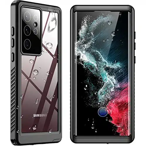 SPIDERCASE Designed for Galaxy SUltra Case, Waterproof Built in Screen Protector Full Protection Heavy Duty Shockproof Anti Scratched Rugged Case for Galaxy SUltra G '' , BlackClear