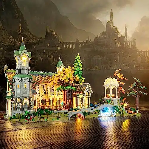 YEABRICKS LED Light for Lego Lord of The Rings The Lord of The Rings Rivendell Building Blocks Model (Lego Set NOT Included)