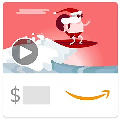 Amazon eGift Card   Surfin Santa (Animated)