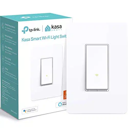 Kasa Smart Light Switch HS, Single Pole, Needs Neutral Wire, GHz Wi Fi Light Switch Works with Alexa and Google Home, UL Certified, No Hub Required , White