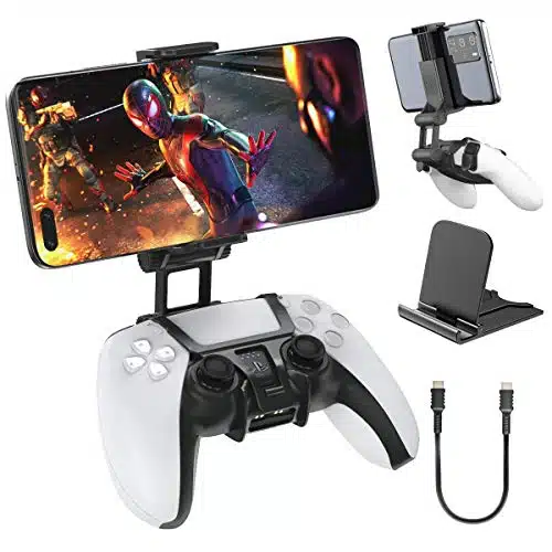 OIVO PSController Phone Mount Clip, Mobile Gaming Clip Cell Phone Stand Holder Replacement for Playstation Dualsense Controller Remote Play