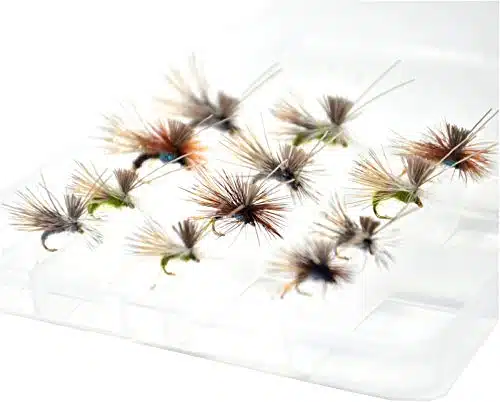 Outdoor Planet AC Caddis CaddisfliesMayflyAttractor NymphDragonflies and DamselfliesStoneflyHopperSalmonflyDry Flies for Trout Fly Fishing Flies Lure Assortment