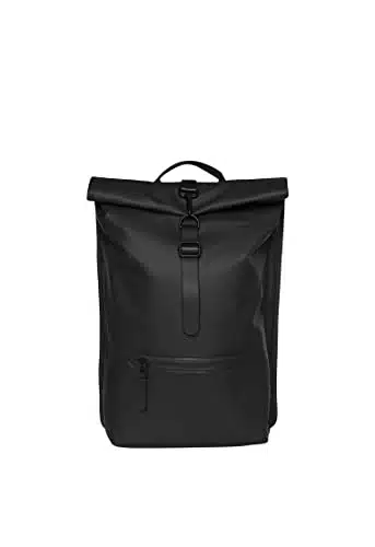 RAINS Rolltop Rucksack   Black