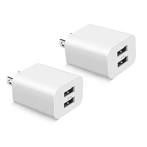 USB Wall Charger Block Pack Dual Port Cube Plug Power Charging Adapter Brick for Apple iPhone XS MaxXRXPlusSS PlusSESCiPad MiniAirSamsung Galaxy Kindle Fire LG