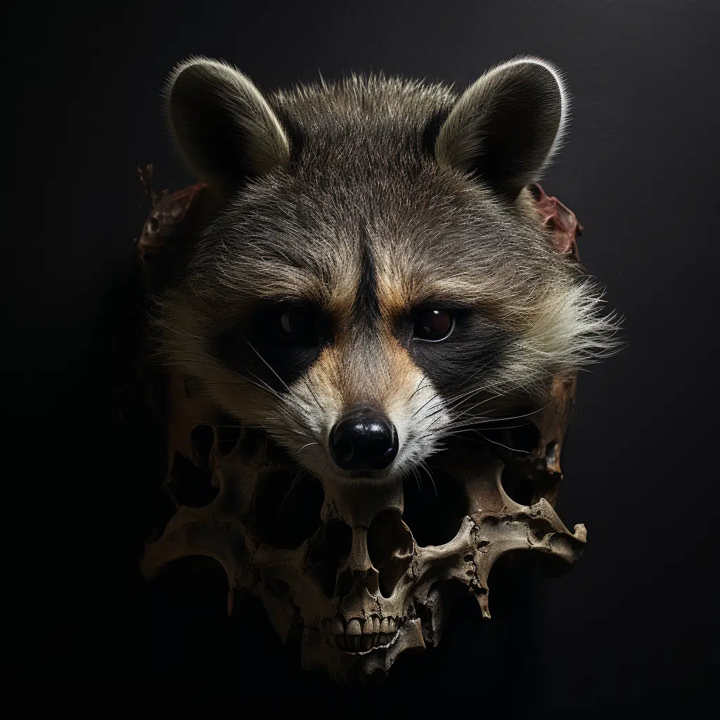 raccoon skull