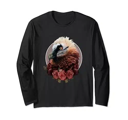 Bearded Vulture Flower, Vultures Bird Lover Long Sleeve T Shirt