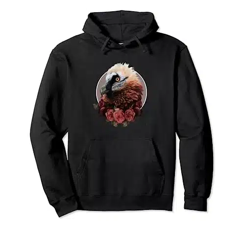 Bearded Vulture Flower, Vultures Bird Lover Pullover Hoodie