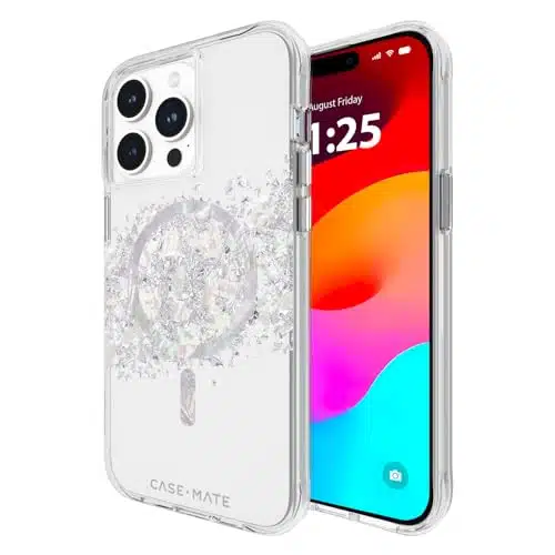 Case Mate iPhone Pro Max Case   Touch of Pearl [ft Drop Protection] [Compatible with MagSafe] Magnetic Cover with Cute Bling Sparkle for iPhone Pro Max , Anti Scratch, Shockpr