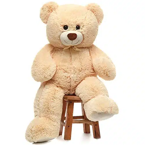 DOLDOA Giant Teddy Bear Soft Stuffed Animals Plush Big Bear Toy for Kids, Girlfriend inch, Beige