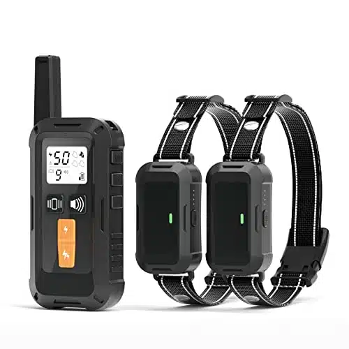 Dog Shock Collar for Dogs   Dog Training Collar with Remote FT, Waterproof Rechargeable Electric Shock Collar with Training Modes for Medium Large Dogs