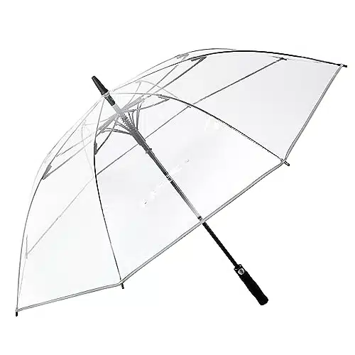 GFree Inch Clear Golf Umbrella Transparent Auto Open Large Stick Umbrella Oversized Umbrella Windproof Waterproof with Sleeve for Women Men