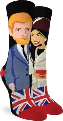 Good Luck Sock Women's Prince Harry & Meghan Markle Socks, Adult, Shoe