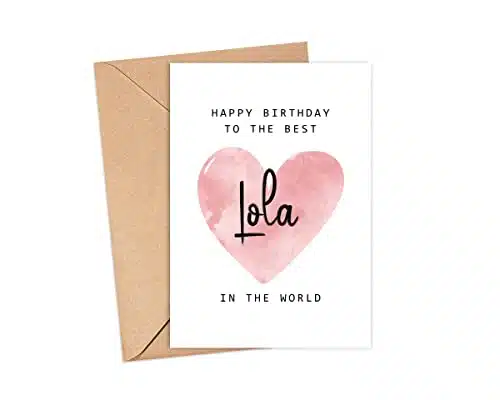 Happy Birthday To The Best Lola In The World Card   Lola Birthday Card   Lola Card   Mother's Day Gift   Happy Birthday Card Happy Birthday Mom